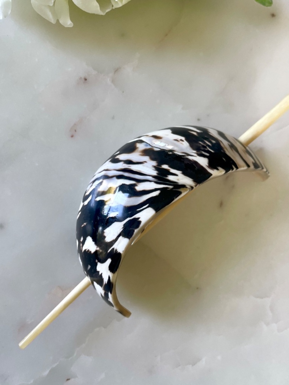French Buffalo Horn Chic Hair Pin, Ponytail Maker, Barrette - Picture 8 of 15